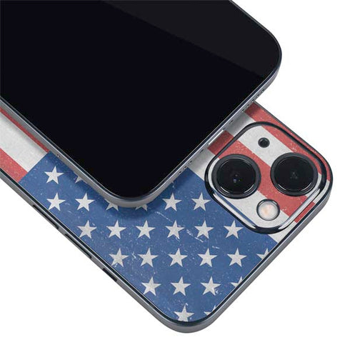 American Flag Distressed iPhone 14 Plus Skin